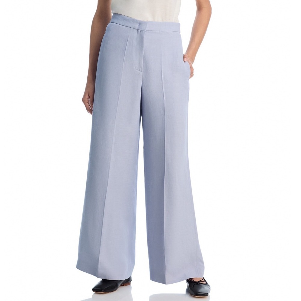 Fabiana Filippi Lavender Viscose Linen Wide Leg Pants PAD275F307 IT 44 US 8 NWT